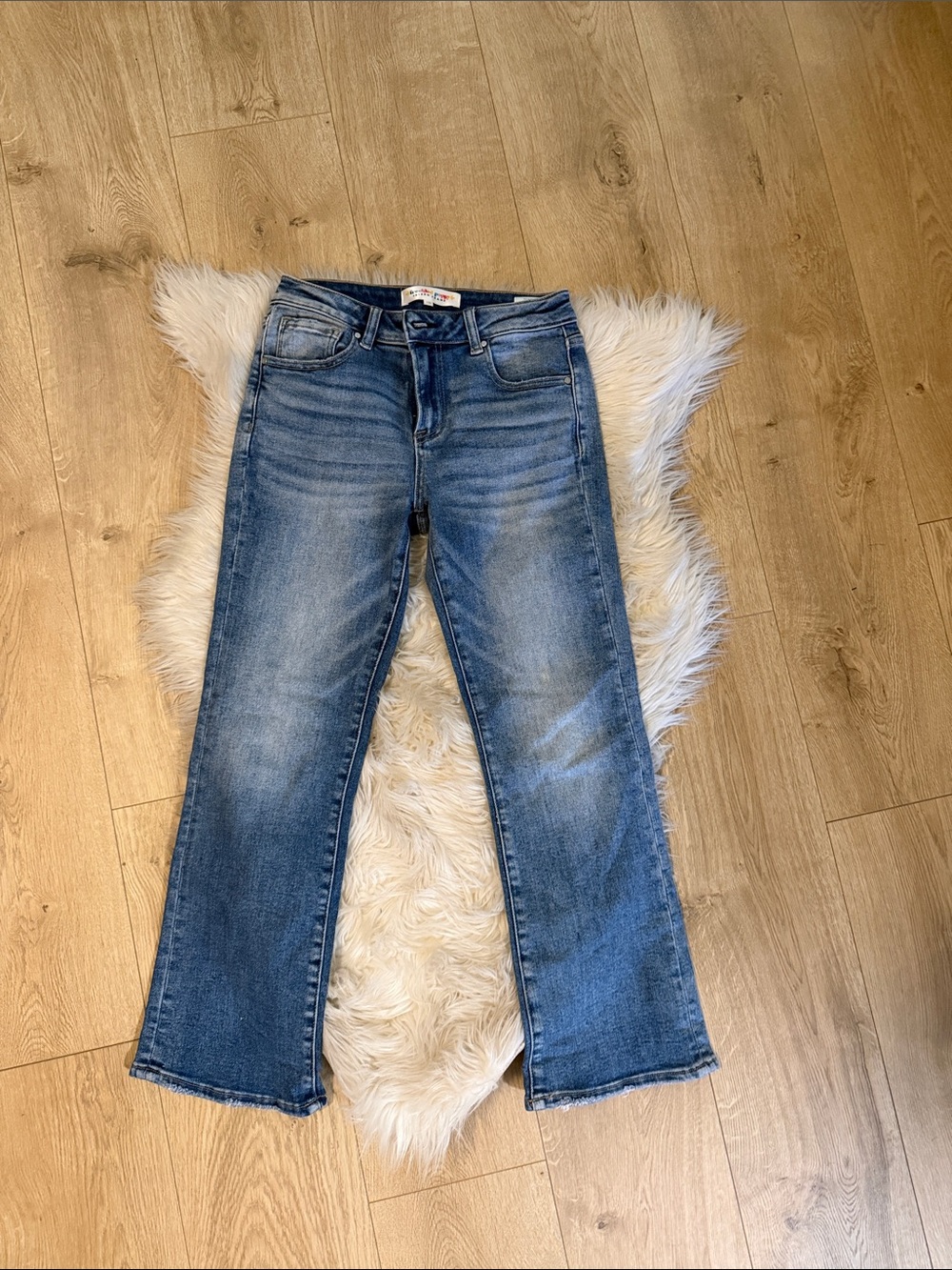 Risen Women’s Mid-Rise Blue Denim Jeans